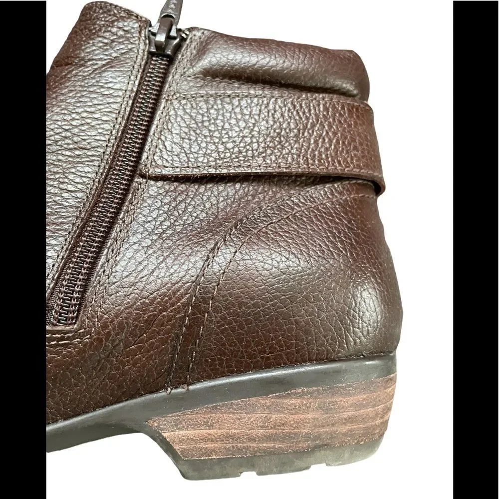 WALKING Cradles  Ender Bootie: Brown Tumbled Leather, size 8.5 WW